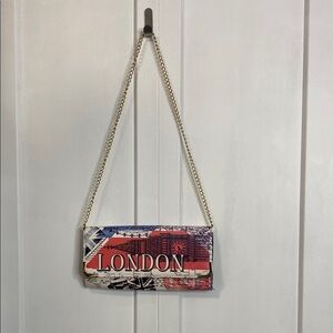 ALDO Unique London Print Clutch Bag - Red blue white - crossbody